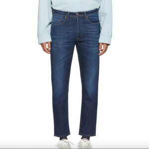 Acne Men’s Straight Jeans in Dark Blue Wash